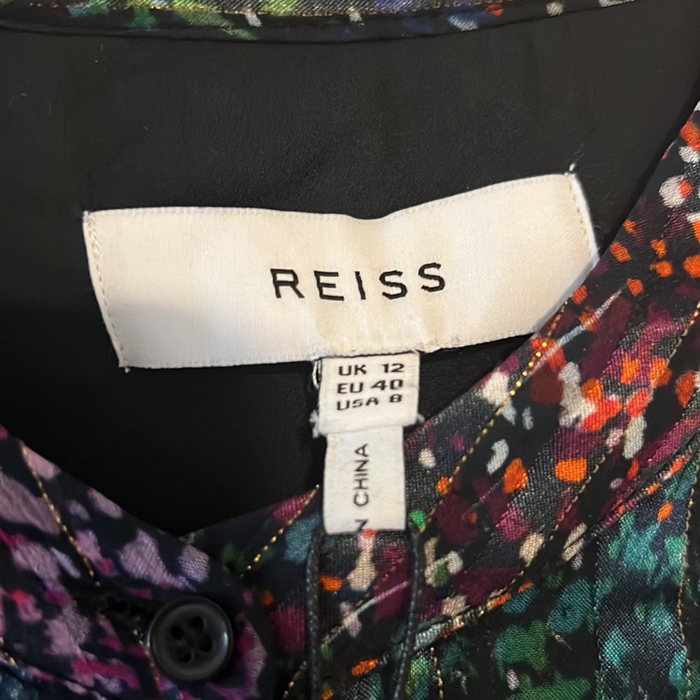 Reiss Women's Black Isla Lurex Print Dress 💥Firm Price💥 - Picture 9 of 13